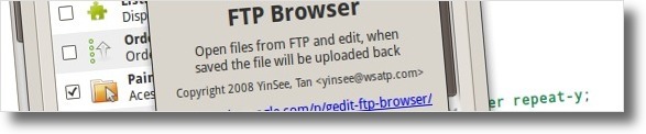 Gedit FTP browser