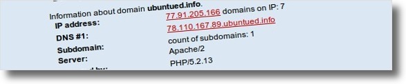 Informação sobre o DNS do Ubuntued