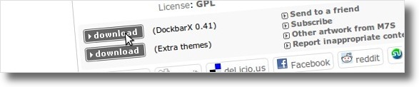 A fazer download do dockbarX