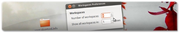 O indicator-workspaces permite definir quantas áreas de trabalho quer!