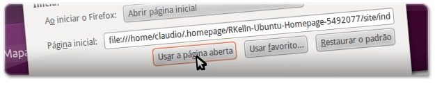 A definir como homepage no Firefox