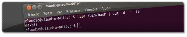 Resultado num Ubuntu com arquitecura 64Bits