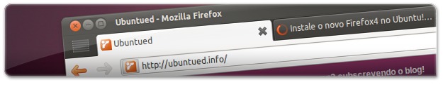 Firefox4 com o botão com um ícone personalizado