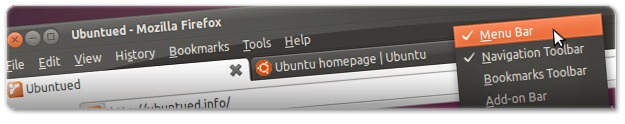 A remover barra de menus do Firefox4