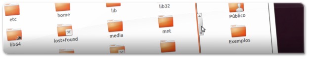 Barras de scroll do novo Ubuntu