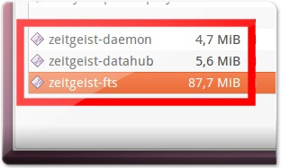 Zeitgeist a gastar muita memória no Ubuntu