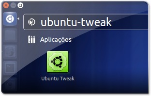 A abrir o Ubuntu-Tweak