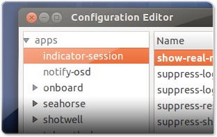 DConf-Editor a remover o nome do utilizador do painel do Ubuntu