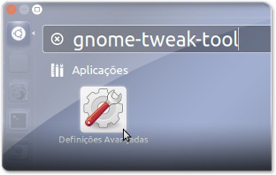 A abrir o Gnome-Tweak-Tool