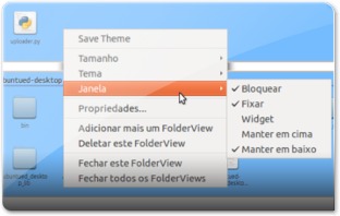 Opções de comportamento do Folder View