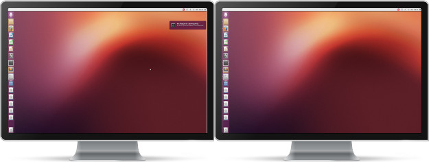 Notificações do Ubuntu em dual monitor