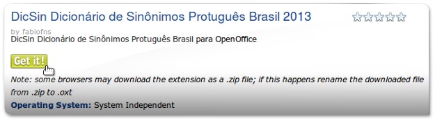 Dicionario de Sinónimos do LibreOffice - 1M