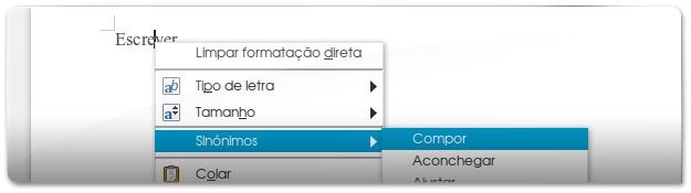 Dicionario de Sinónimos portugueses no LibreOffice