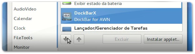 6 - A adicionar a DockBarX ao AWNM