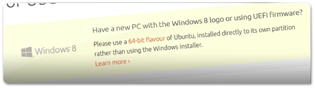 O Ubuntu já não recomenda o Wubi no windows 8