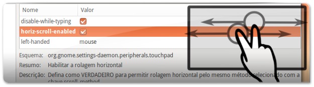 Scroll horizontal no Ubuntu 13.04