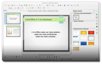 LibreOffice 4.1 Impress no Ubuntued