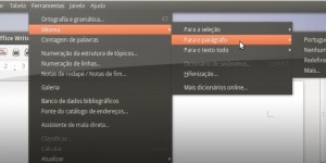 O LibreOffice agora já apresenta seleções nos menus do Unity