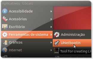 uNetBootIn - 1 Abrir no Gnome ClassicoM