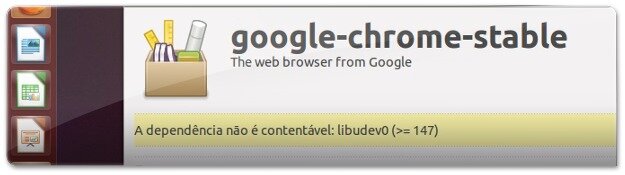 A dependência não é contentável: libudev0 (>= 147)