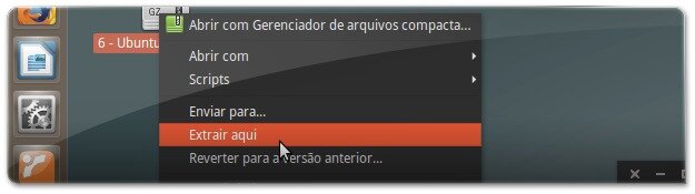Extraíndo o ficheiro transferido